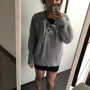 Oversized gray sweater